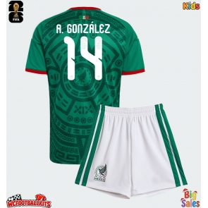 Mexico Armando Gonzalez #14 Replica Home Stadium Kit for Kids World Cup 2026 Short Sleeve (+ pants)